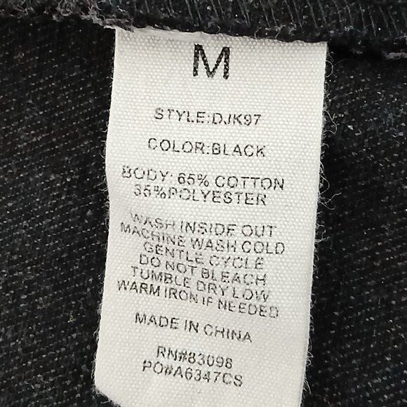 CI SONO Jean Jacket M Crop Distressed Studded Black Denim Grunge Biker - Picture 9 of 9